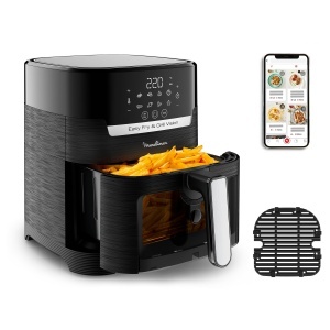 Friteuza cu aer cald Moulinex Easy Fry Grill Vision 4.2 L, 1550 W, Negru