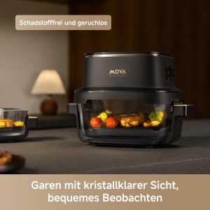 Friteuza cu aer cald Mova Aeroglass AF20 Pro, 4l 2,5l, motor fara perii - Img 3