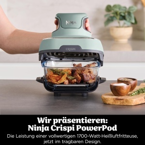 Friteuza cu aer cald Ninja CRISPi 3,8 l, 1700 W, culoare Sage - Img 3