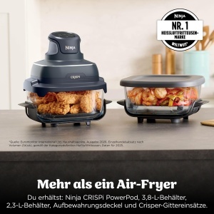 Friteuza cu aer cald Ninja CRISPi, 3.8 L, 1700 W, design compact - Img 2