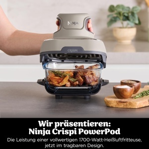 Friteuza cu aer cald Ninja CRISPi FN101EUST, 3.8L, 1700W, culoare Stein - Img 3