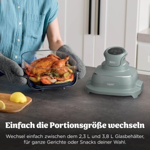 Friteuza cu aer cald Ninja CRISPi FN201EUGN8, 3.8 L, 1700 W, Salbeigrun - Img 13