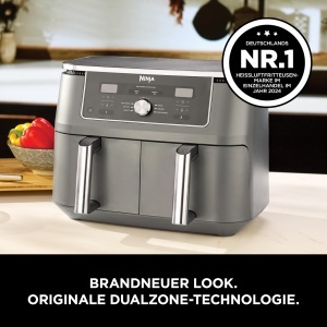 Friteuza cu aer cald Ninja DZ400EU, 9.5L, 6-in-1, Metallic Gri - Img 2