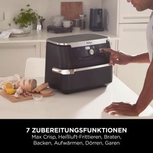 Friteuza cu aer cald Ninja Foodi FlexDrawer AF500EU, 10.4L, Negru - Img 6