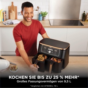 Friteuza cu aer cald Ninja Foodi MAX Dual Zone, 9,5 L, 6-in-1, CupruNegru - Img 5