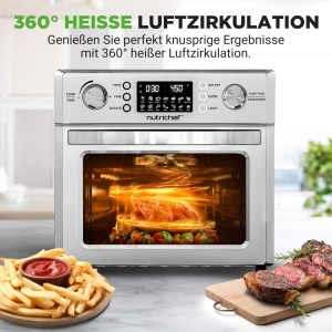 Friteuza cu aer cald NutriChef 26 Litri cu Rotisor si 14 Programe - Img 5