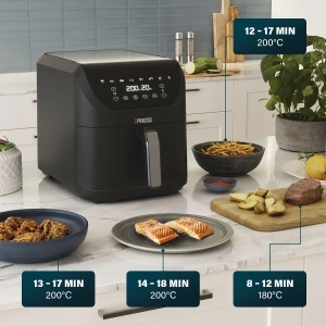 Friteuza cu aer cald Princess SlimFry 182256, 8 L, 2000 W, Negru - Img 9