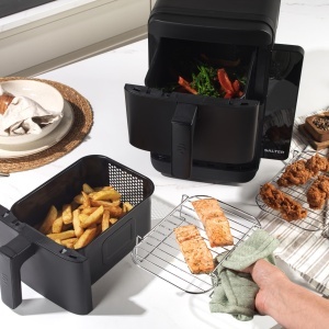 Friteuza cu aer cald Salter VertiCook, 9 l, digitala, design compact - Img 4