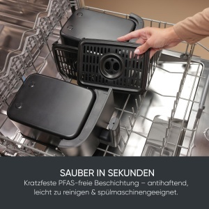 Friteuza cu aer cald Severin FR 2463, 2x4L, 2600W, neagra - Img 10