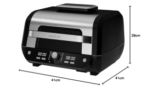 Friteuza cu aer Cecotec fara ulei 8 l Cecofry FireDome 8000 Pro 1700 W incalzire dubla 4 niveluri de gratar 12 moduri predefinite temperatura si timpu - Img 14
