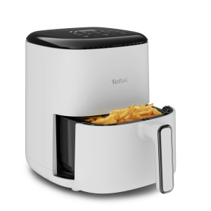 Friteuza cu aer compacta Tefal Easy Fry capacitate 3L, 10 programe automate de gatit, display tactil, economie de timp si energie, acoperire antiaderenta, nube, EY145A - Img 1