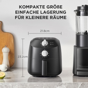 Friteuza cu aer Midea 2L friteuza cu aer de 1150W prajire fara ulei friteuze cu aer cald functie de oprire automata fara ulei usor de curatat fara BPA - Img 2
