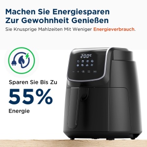 Friteuza cu aer Midea MF-CN40C2 4L friteuza cu aer fara ulei 1500W 8 moduri de gatit preprogramate 35-200degC coacere prajit gratar dezghetare alarma  - Img 9