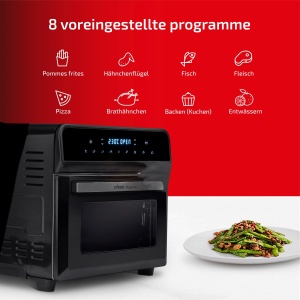 Friteuza cu aer Ufesa Magnum XXL, 23L, rezistenta dubla, economie de energie, 8 programe, 1800W, control digital, temperatura 230oC, 6 accesorii incluse, carcasa metalica - Img 3