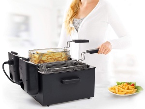 Friteuza cu ulei Princess 183028, 2 x 3 Litri, 3600 W, Negru - Img 2