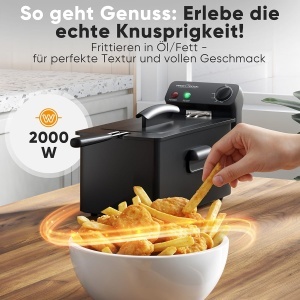 Friteuza cu ulei ProfiCook PC FR 1325, 3L, 2000W, inox - Img 3