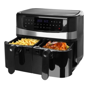 Friteuza digitala EMERIO 10L DOUBLE Air Fryer Prajirea cu aer cald fara ulei posibil 2x5L volum 12 programe fara BPA Functia SMART FINISH (ambele finisate in acelasi timp) AF-126672.4 - Img 8