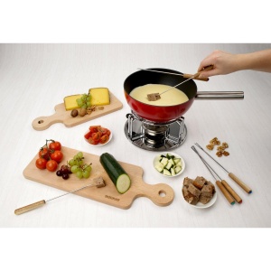 Furculite fondue Fackelmann 31029 din inox cu maner din lemn, 25 cm - Img 8