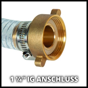 Furtun de aspirare Einhell 4 m transparent intarit cu sarma de otel accesorii din alama - Img 2