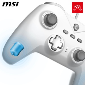 Gamepad MSI Force GC200 White cablu USB 30 vibratii duale analog sticks avansate - Img 4