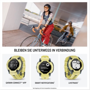 Garmin Instinct E 45mm - Ceas inteligent GPS rezistent la apa, cu design robust, cu afisaj de 1,2" pentru exterior, alergare, ciclism si multe altele - cu masurarea ritmului cardiac, navigare precisa si numeroase functii inteligente - Img 5