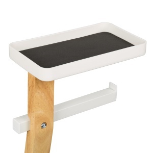 Garnitura WC Relaxdays, Bambus, 80 x 30 x 20 cm, cu suport pentru hartie si periuta - Img 6