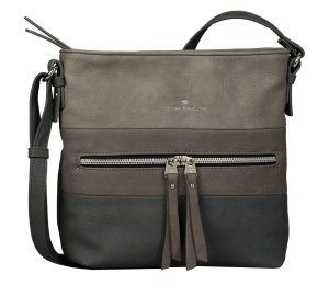 Geanta Crossbody Tom Tailor Ellen, gri, din imitatie de piele, medie