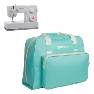 Geanta pentru masina de cusut SINGER, 45.7x25.4x33 cm, culoare albastru-verde