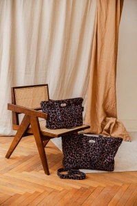 Geanta pentru scutece Beaba Baby Madrid XXL 44L, 11 compartimente, imprimeu leopard - Img 6