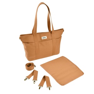 Geanta pentru scutece Beaba Madrid 22L, Unisex, Ocker, 11 compartimente - Img 5