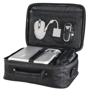 Geanta proiector Hama Sportsline mare (geanta proiector dimensiune L, 27 x 39 x 15 cm pentru proiector Acer, BenQ, Epson, LG, Optoma) Negru - Img 10