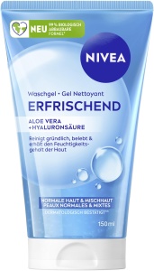 Gel de curatare NIVEA Erfrischend, 150 ml, cu Aloe Vera si Hyaluron, pentru ten normal si mixt