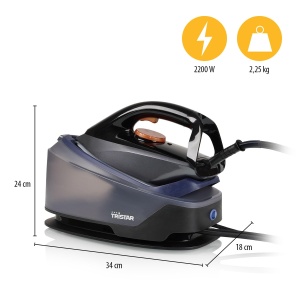 Generator de abur Tristar, presiune de abur de 6,5 bari, rezervor de apa de 1,2 litri, talpa ceramica, sistem anticalcar, oprire automata, depozitare cabluri, 2200 W, ST-8930 - Img 2