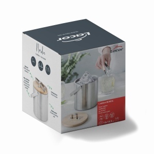 Gheata cu capac Lacor 65514, inox, 1.3L, cu capac din bambus - Img 6
