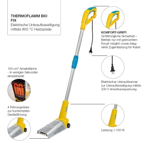 GLORIA Thermoflamm BIO Fix 1100W Distrugator electric de buruieni fara chimicale - Img 2