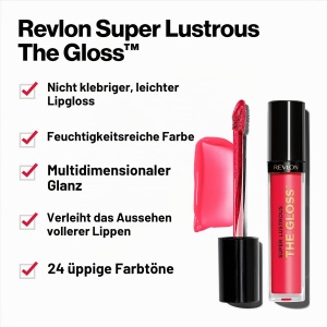 Gloss de buze Revlon Super Lustrous Snow Pink 205, 3,8 ml, cu SPF 15 - Img 3
