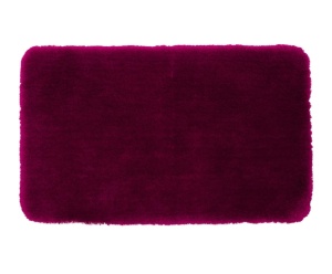 Gozze - Covor de baie Deluxe cu fir foarte inalt, 100% poliester (microfibra), cu acoperire antiderapanta, 50 x 70 cm - ciclamen