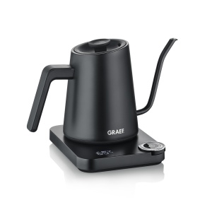GRAEF. Ceainic cu turnare GK502, setare temperatura si temporizator, gura de scurgere cu gat de gaina, 900 ml, negru mat - Img 1