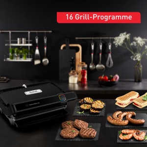 Gratar de contact Tefal OptiGrill Elite XL, 16 programe, Afisaj digital cu indicator de nivel de gatit, Placi XL detasabile, Gratar electric, Negru, GC760812 - Img 6