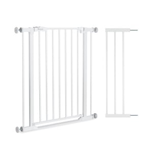 Gratar de siguranta hauck Clear Step 2 cu extensie de 21 cm, alb