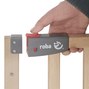 Gratar de siguranta pentru usi si scari roba Safety Up - Dimensiune ajustabila 70-118,5 cm - Lemn masiv - Img 5