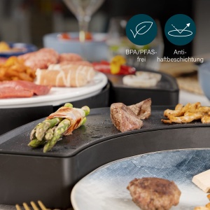 Gratar Electric Princess 103070 Dinner4all Circle - 4 Placi Grill, 1000 W, Negru - Img 5