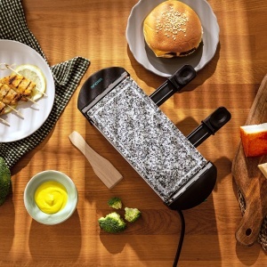 Gratar electric Raclette Cecotec Cheese Grill 3200, 320W, plita din piatra, 2 persoane - Img 4