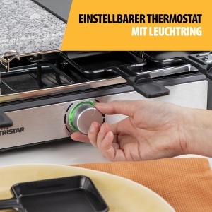 Gratar electric Tristar RA-2747, 1400 W, 5 in 1, 8 persoane, Placa reversibila - Img 4