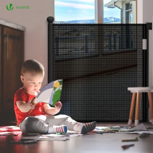 Gratar extensibil VOUNOT 0-180CM, pentru copii si animale, Negru - Img 6