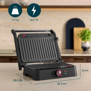 Grill Contact Princess 1500 W, 180 Deschidere, Placi Detasabile, Inox - Img 2