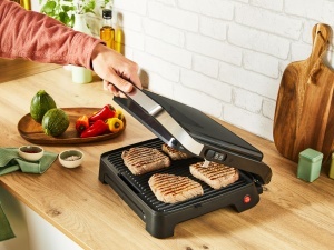 Grill contact si Panini Tefal Inicio Classic GC271810, 2000 W, design compact, inox - Img 3