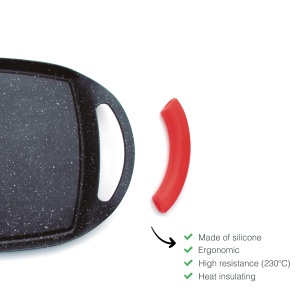 Grill din aluminiu turnat Lacor 25547, 33.5x25 cm, negru, antiaderent - Img 5