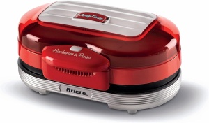 Grill electric Ariete Hamburger Maker Party Time 205 1200W Placi antiaderente Rosu