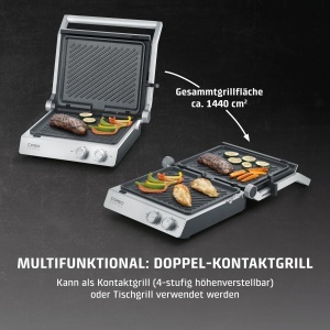 Grill electric CASO SteakChef 2000W Antiaderent cu placi ceramice - Img 3